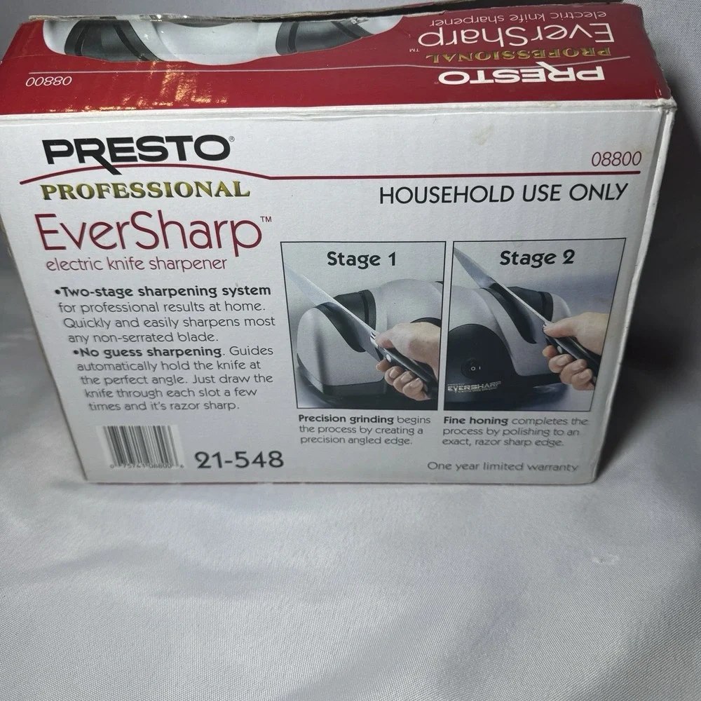 Presto EverSharp Electric‎ Knife Sharpener 2 Stage Proffessional Sharpening New